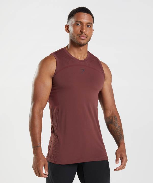 Panske Tielko Gymshark 315 Seamless Ruzove Hnede | ES9258341